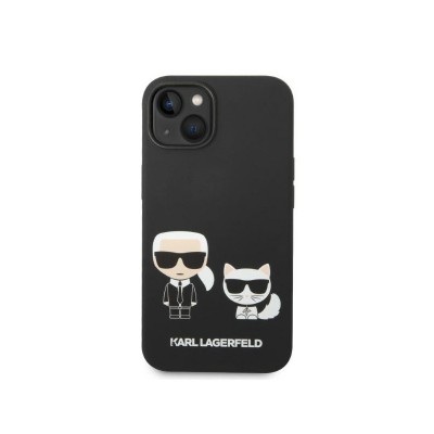 Husa iPhone 14 Plus, Premium Originala,Karl Lagerfeld, Silicone Karl Choupette Magsafe, Negru